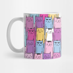 Purple Pink Cats Lover Gift Mug